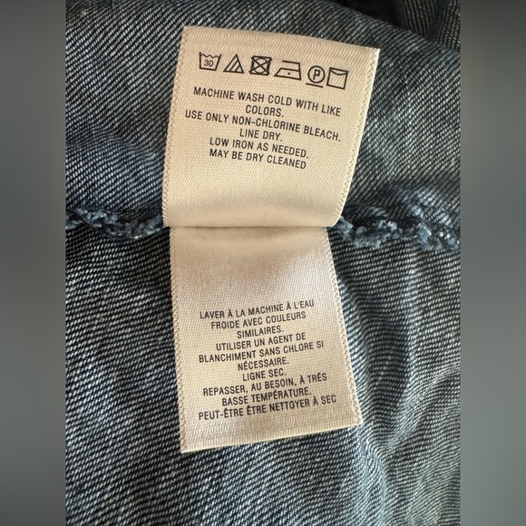 Anthropologie Holding Horses A-Line Denim Strapless Dress, Size 10 - Picture 7 of 8